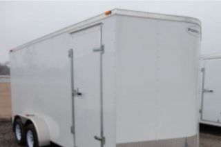 2013 Enclosed Trailer HAULMARK 7x16 Cargo Vee  Nose Ramp Door 