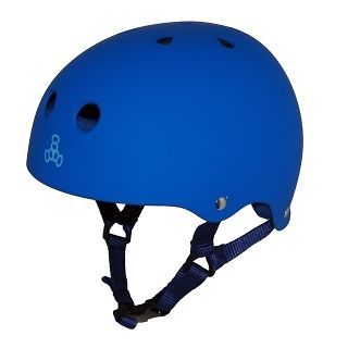   Brainsaver Rubber Small Longboard Skateboard Helmet Royal Blue