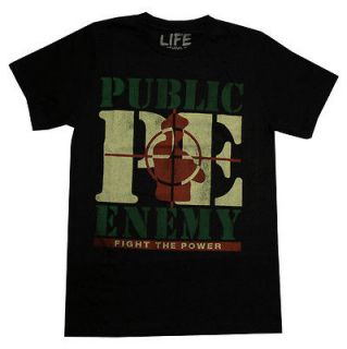 Public Enemy Fight The Power Vintage Style Adult T Shirt Tee