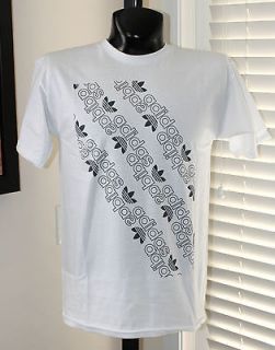 ADIDAS Originals Pipe Stripes T Shirt sz L Large White Shelltoe Star 