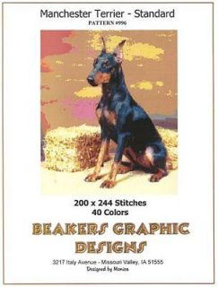 MANCHESTER TERRIER STD Counted Cross Stitch detailed #0996