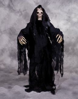 Grim Reaper Undead Skeleton Adult Halloween Costume Mask Gloves and 