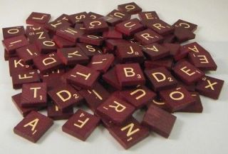 1999 SCRABBLE RED BURGUNDY TILE Replacement Jewelry Crafts 