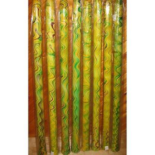 Green & Yellow Swirl Painted PVC Didgeridoo Didgeridoos, CLOSEOUT 