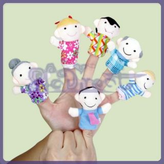 People Family Finger Puppets Fancy Educational Toy Set Boy Girl Kids 