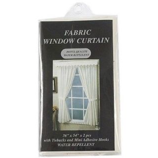 Carnation Home Fashions Bathroom Fabric Window Curtain (Set of 2)