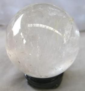 Natural clear crystal quartz healing sphere ball 65mm + stand