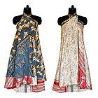  vintage sari skirt beach wrap indian skirt double layered magic wraps