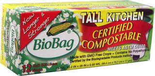 BioBag 13 Gallon Trash Bag (4 Retail Boxes, 48 Bags Total)