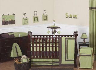 Newly listed MODERN GREEN AND BROWN BABY CRIB BEDDING SET FOR NEWBORN 