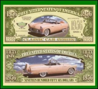 100 factory fresh 1956 thunderbird car dollar bills time left