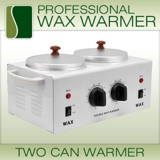 Two Cartridge Hot Wax Pot Heater Warmer Facial Table Trolley Spa Salon 