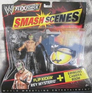   Smash Scenes Flip Kickin REY MYSTERIO Action Figure WWF New w/Table