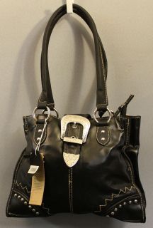 country road black double strap hand bag