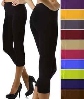 Select Your Color for A Comfortable Capris Cropped Leggings Stretchy 