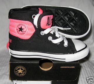 CONVERSE CHUCK TAYLOR INFANT PRIMO HI TOP PADDED COLLAR BLK/NEON SHOES 