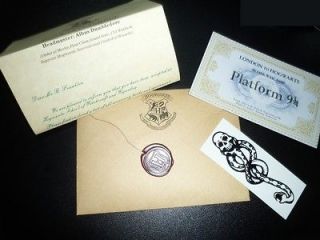 HARRY POTTER HOGWARTS ACCEPTANCE LETTER Personalized Free tatttoo and 