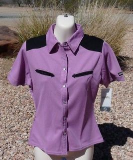 Kerrits Snapolo Lilac Purple Lush Short Sleeve Riding Shirt Large