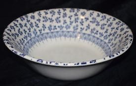 ENGLISH Ironstone BLUE PROVENCE 6 3/8 COUPE CEREAL BOWL Flower Rim 