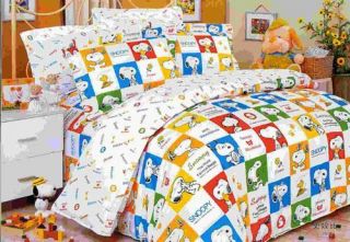 Snoopy Figure BED single full twin Sheet duvet comforte cove 