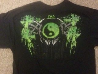 Rob Van Dam Official TNA T Shirt Black & Green Ying/Yang RVD WWE ECW