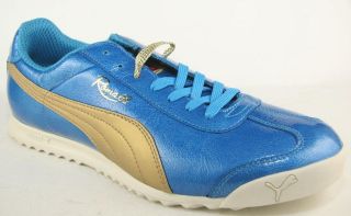 PUMA ROMA 68 ITALIA METALLIC NEW Mens Blue Gold Shoes Size 12