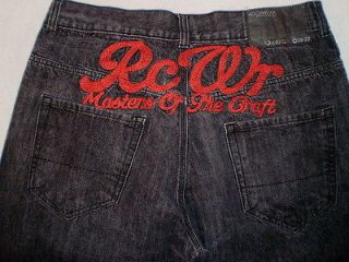 roca wear straight leg mens black jeans size 38 x 32
