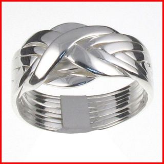 sterling silver 925 8 band puzzle ring sizes l to