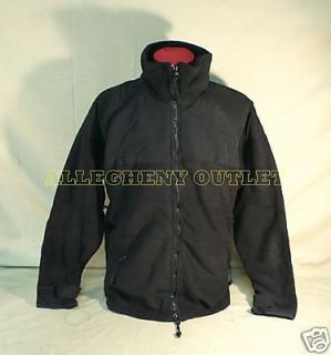 Military Polartec® Black Fleece Classic 300 Jacket LARGE Used 