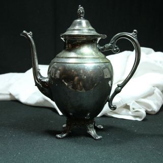   WM Rogers W/ EAGLE Silver Co. Silver Plated Tea Coffee Pot Pitcher