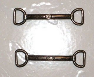 vintage gucci shoe bars gg logo 1960 s 1970 s sterling