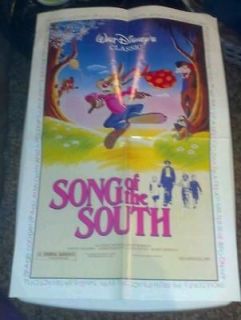 Walt Disney Classic Song of the South 1986 re release poster 28x18.5 