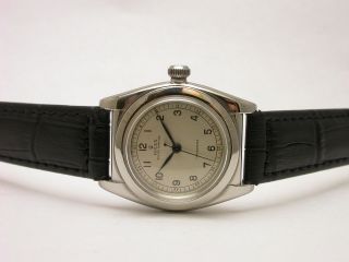ROLEX OYSTER PERPETUAL CHRONOMETER STAINLESS STEEL 1937 BUBBLEBACK 