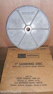   24906 9 Sanding Disc Table/Radial Arm Saw/Lathe 3/4 16 RH Thread