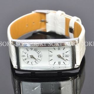 Newly listed New White OHSEN Day Date Analog Digital Dual Time Womens 