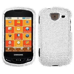 SILVER Bling Phone Snap On Cover Case for Samsung BRIGHTSIDE U380