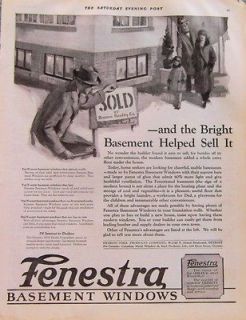 1924 DETROIT STEEL PRODUCTS COMPANY FENESTRA BASEMENT WINDOWS AD 