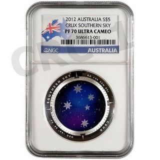 2012 AUSTRALIA S$5 CRUX SOUTHERN SKY NGC PF70 ULTRA CAMEO