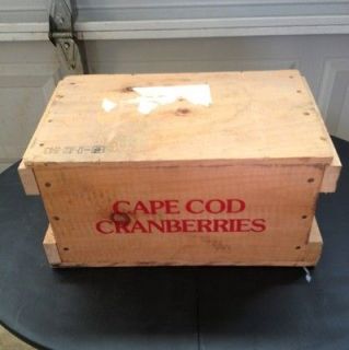 Cape Cod CRANBERRIES WOODEN CRATE BOX HAND MADE SHIPPING Decorative