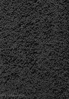 5x7 Area Rug Shaggy Fluffy SHAG Carpet Solid Black 1 inch Thick 