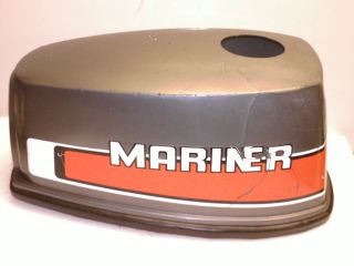 Mariner/Yamaha outboard hood (engine cover) 4HP 6E0 good decals 