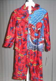NWT SPIDERMAN SPIDEY 2pc Pajamas sz 6 Costume Boys Button Long Sleeve 