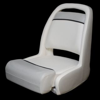 BAYLINER M2491AB OFF WHITE / FATHOM SILVER BOAT CAPTAIN BOLSTER SEAT 