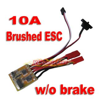RC 10A ESC Brushed Speed Controller for 1/16 18 24 Car Boat Tank w/o 