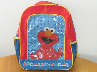 elmo school backpack 15 x 12 x 4 1 2 inch sesame street
