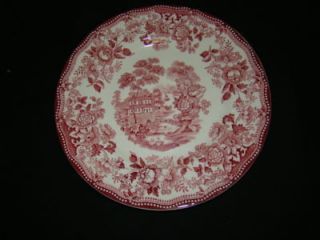 ROYAL STAFFORDSHIRE TONQUIN RED DINNER PLATE EXCELLENT