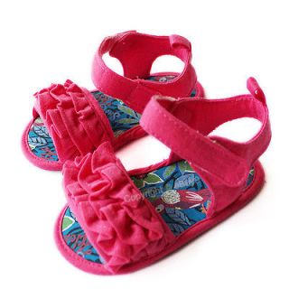 Toddler Baby Girls Princess Sandals Rose red Shoes Size：US 2 3 up to 