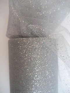 extra glitter silver tulle roll 6 x 300 ft tutu