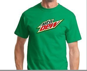 Mountain Dew Mtn Dew Green T Shirt Heavyweight Cotton (XL) *NEW