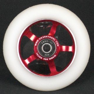 red white spoked metal core scooter wheel inc abec 11 2nds from 